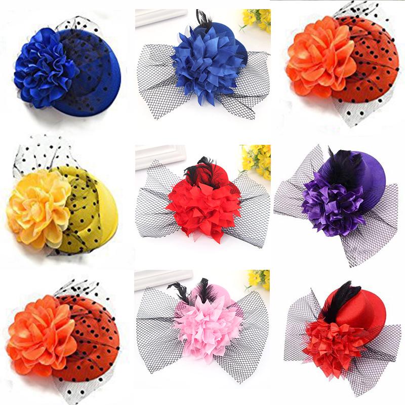 Buy Women Samll Hat Hair Clips Ladies Party Elegant Hair Accessories