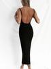 2023 Summer Women's Sling Sexy Backless Bodycon Long Dress