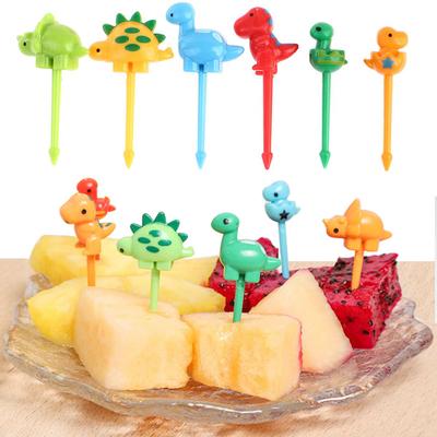 Forchetta da Frutta Animali Plastica Alimentare Mini Cartone Animato Bambini Torta Frutta Stuzzicadenti Bento Pranzo Accessori Bento Decorazione Festa