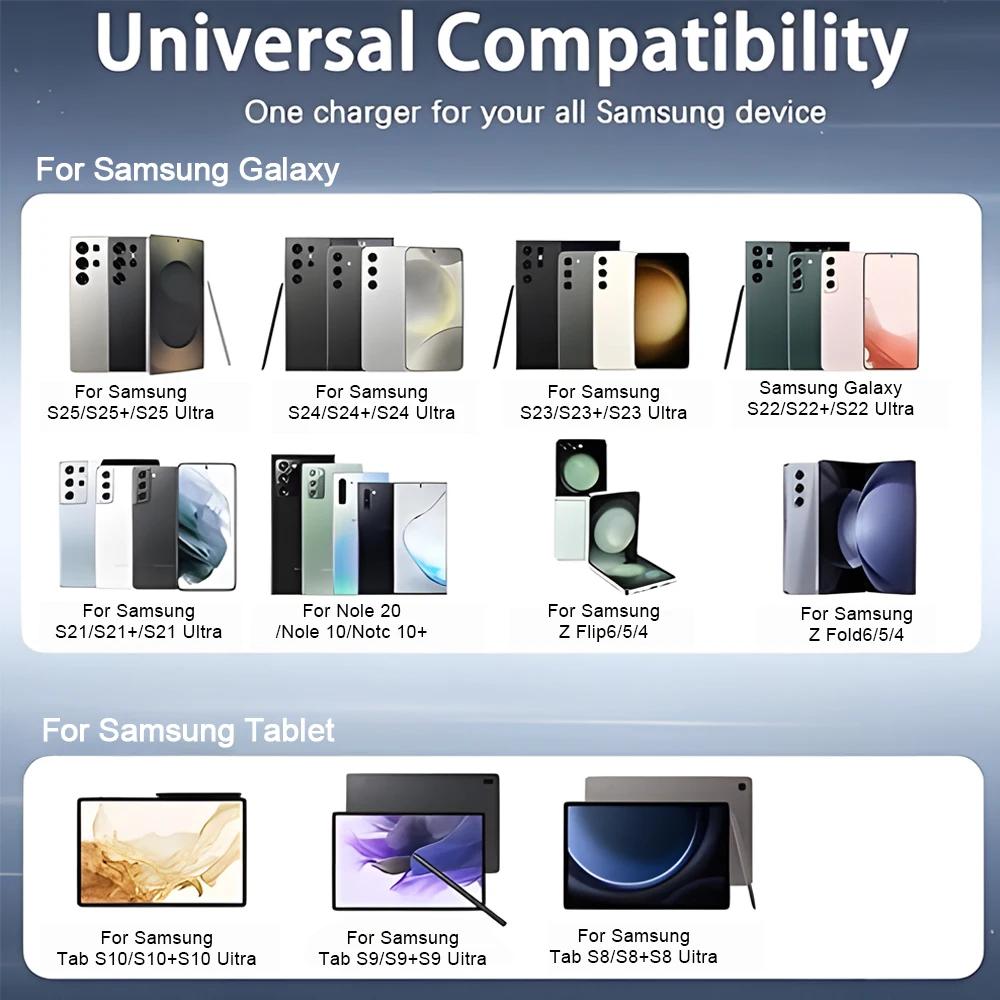 45W Super Fast Charger & USB-C Data Cable - Portable Adapter for Samsung for Galaxy S24/S23/S22/S25 Ultra/S21 Plus/ 20