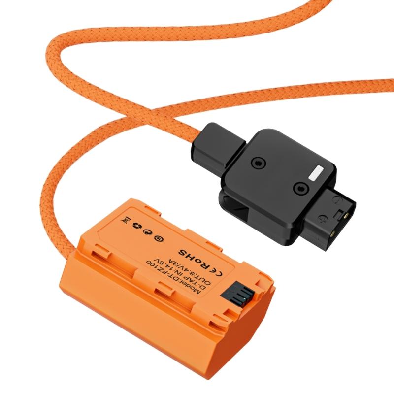 D Tap To NPFZ100 Dummy Battery with Braided Cable For A7R V/A7IV/A7SIII/A7RIV Cameras With Continuous Power Supply