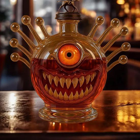 

Monsters Whiskey Bottle Decanter for Men Dad Funny Statue Whiskey Decanter 300ml Empty Wine Decanter Home Bar Decoration Gift for Whiskey Lovers A