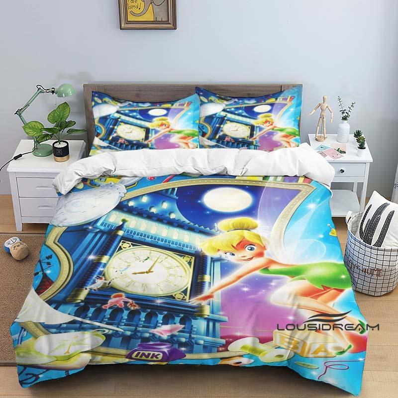 

Cute Tinker Bell Cartoon Bedding Set, Perfect for Decorating Boys and Girls Bedrooms, and A Great Holiday Gift. 135X200cm