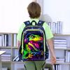3PCS Kids Dinosaur Backpack for Boys, 16" Cool UV Printing Bookbag/School Bag with Lunch Box & Pencil Bag for Preschool To Eleme