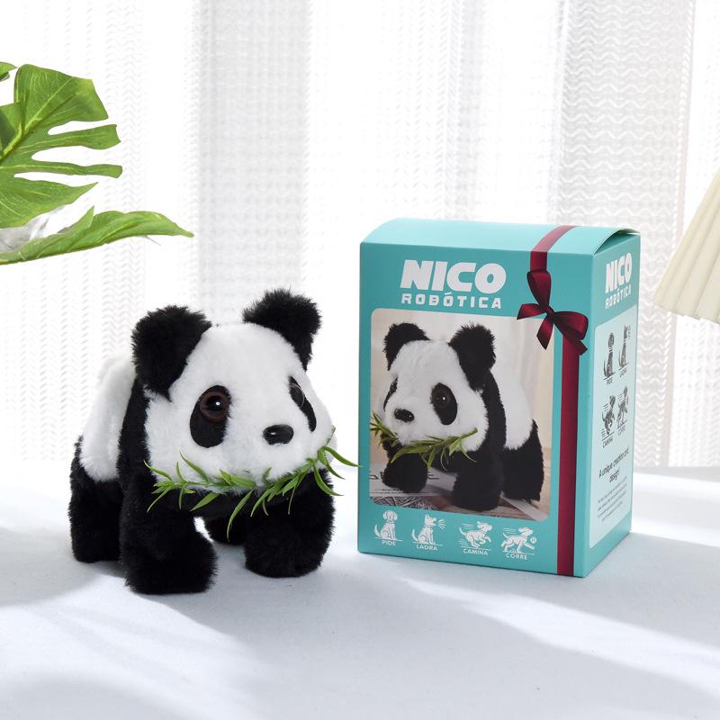 Electric Plush Panda Toy: Walking, Tail-Wagging, Music-Playing Pet for Kids