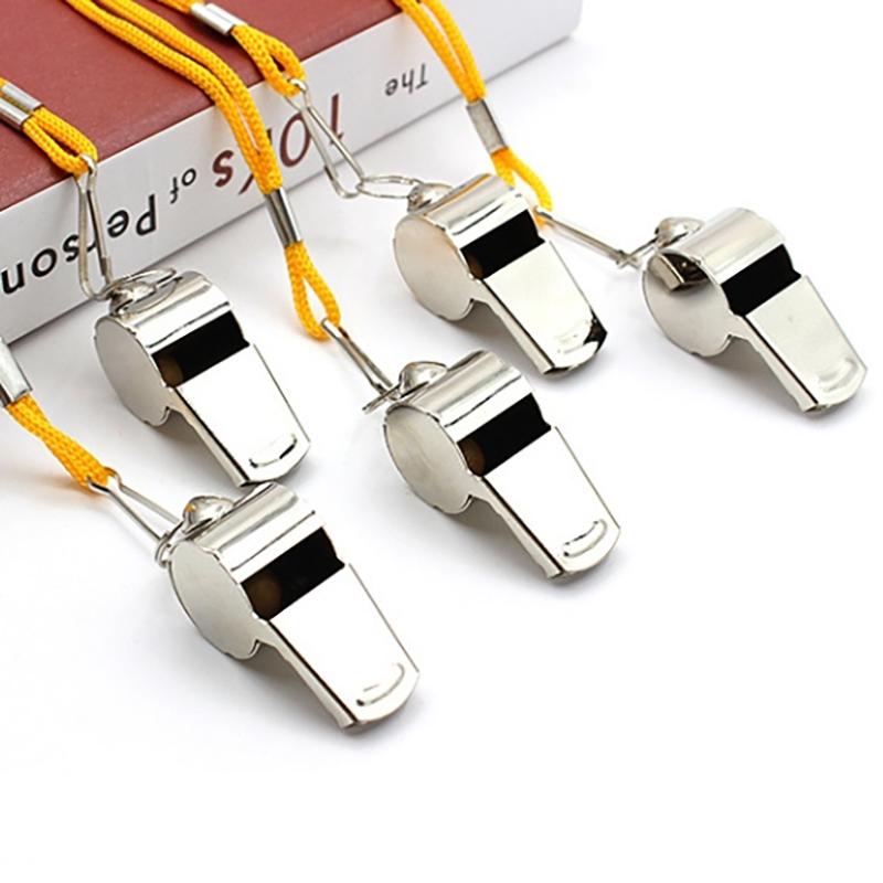 Referee Whistle Metal Whistle Stainless Steel Whistle Sports Whistle Sports Equipment With Hanging Rope
