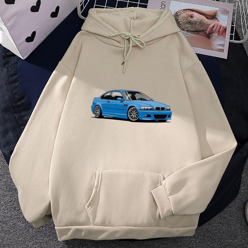 46 Car Printing Hoodies Women Men Long Sleeve Hooded Sweatshirts Unisex Casual Streetwear Y2K Street Fashion Pullover Clothing
