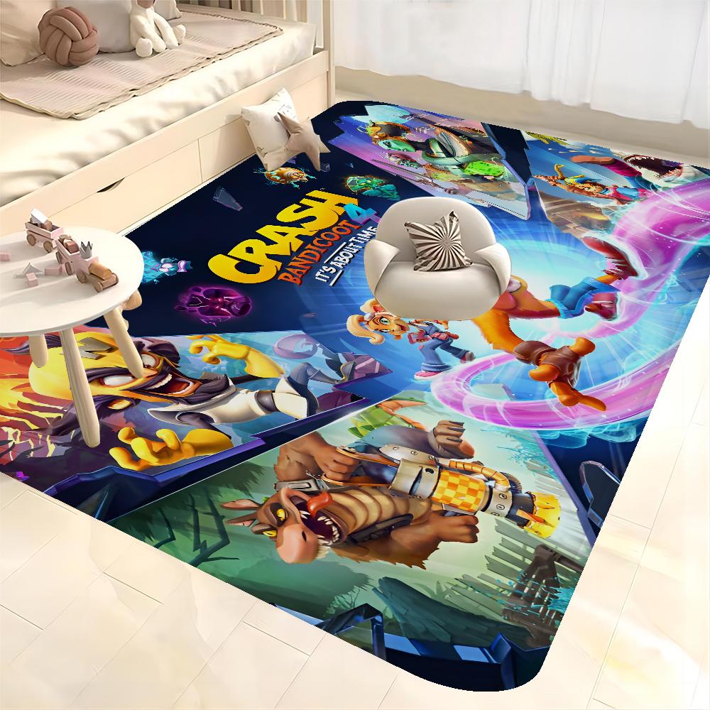 Crash Bandicoot Long Rugs Cheaper Anti-slip Modern Living Room Balcony Printed Bedside Area Rugs