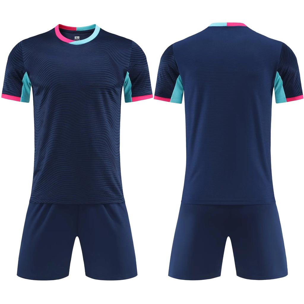 2025 Großhandel Kinder-Fußballtrikot-Set, Grundschul-Fußball-Trainingsshirt, bedrucktes Wettkampftrikot für Jungen und Mädchen