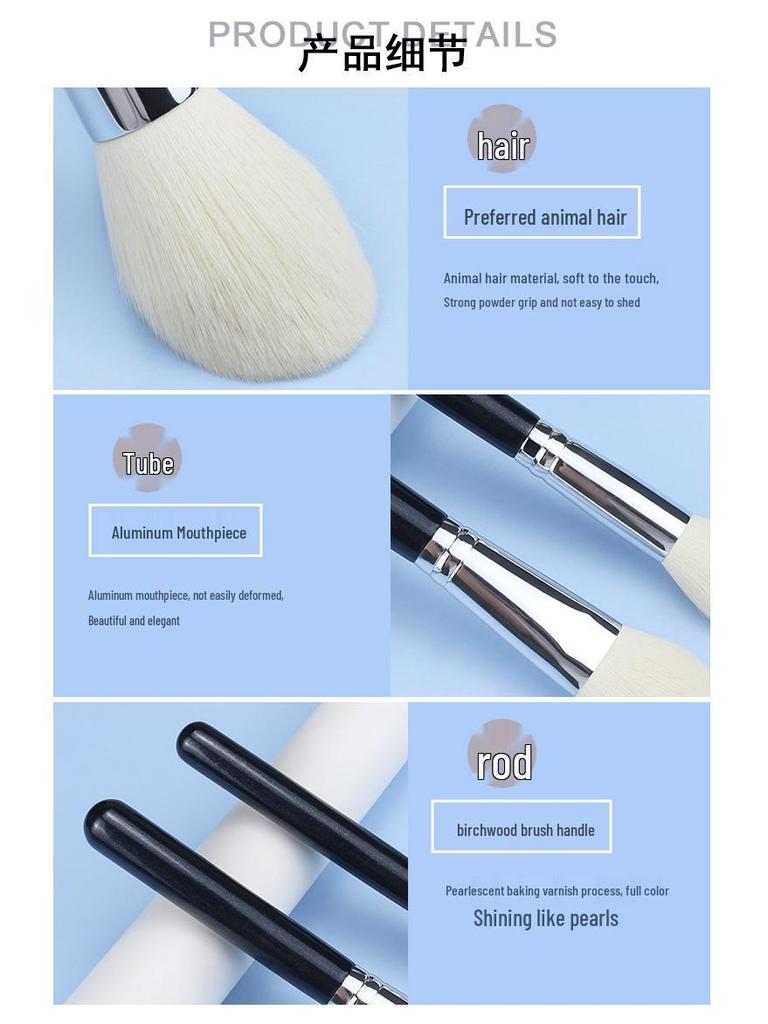 Luxury 25-Piece Professional Makeup Brush Set with Animal Hair for Makeup Artists