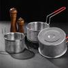 NUBECOM 304 Stainless Steel French Fries Frame Round Filter Multi-purpose Fryer Frying Basket Colander Strainer Kitchen Tools