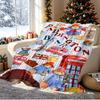 Paddington Bear Pattern Blanket for Home Decoration, Bed, Sofa, Car Travel, Camping, Suitable for All Seasons, Birthday Christmas Gift