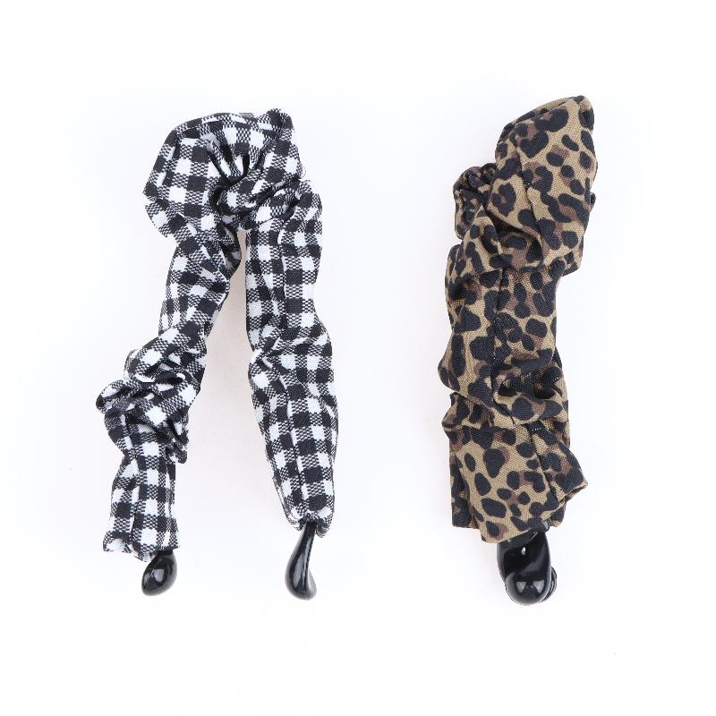 Vintage Leopard Print Dot Plaid Banana Hair Clip For Women Girls Sweet Hair Ornament Hairpin Fashion Hair Accessories Gift