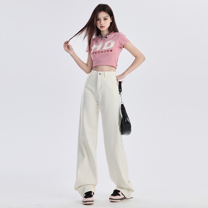 

Женские джинсы Off-White Wide-Leg с высокой талией — осень 2024 года, прямой крой S