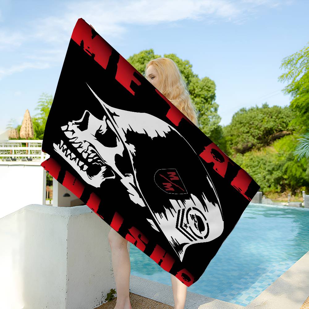 M-Metal M-Mulisha Game Anime Anime Beach Swimming Towel Soft Absorbent Washcloth Children's Gifts for Kids Travel Camping Gym