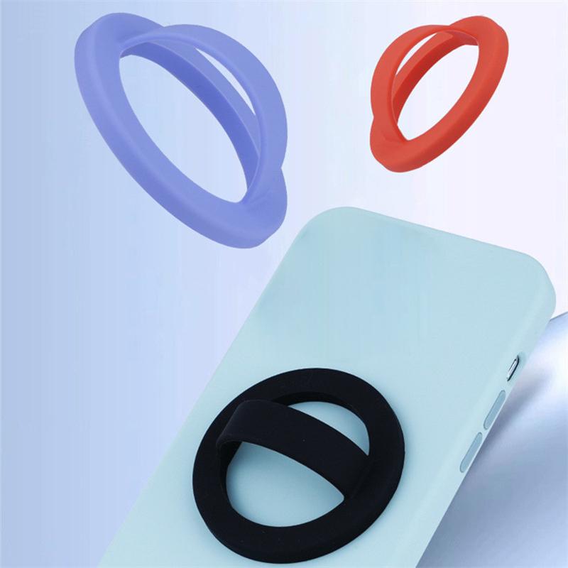 Magnetic Silicone Comfortable Circular Grip Phone Holder Powerful Grip For Phone 16 15/14/13/ 12 Android