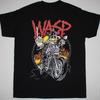Vtg W.A.S.P.. Band Musik Tour Baumwolle Schwarz Für Herren T-Shirt