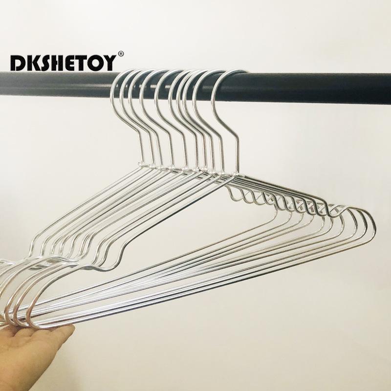 10pcs Silver/Gold Metal Clothes Hangers Aluminum Alloy Durable Clothes Hanger for Coats Skirts Pants Dress Hanging