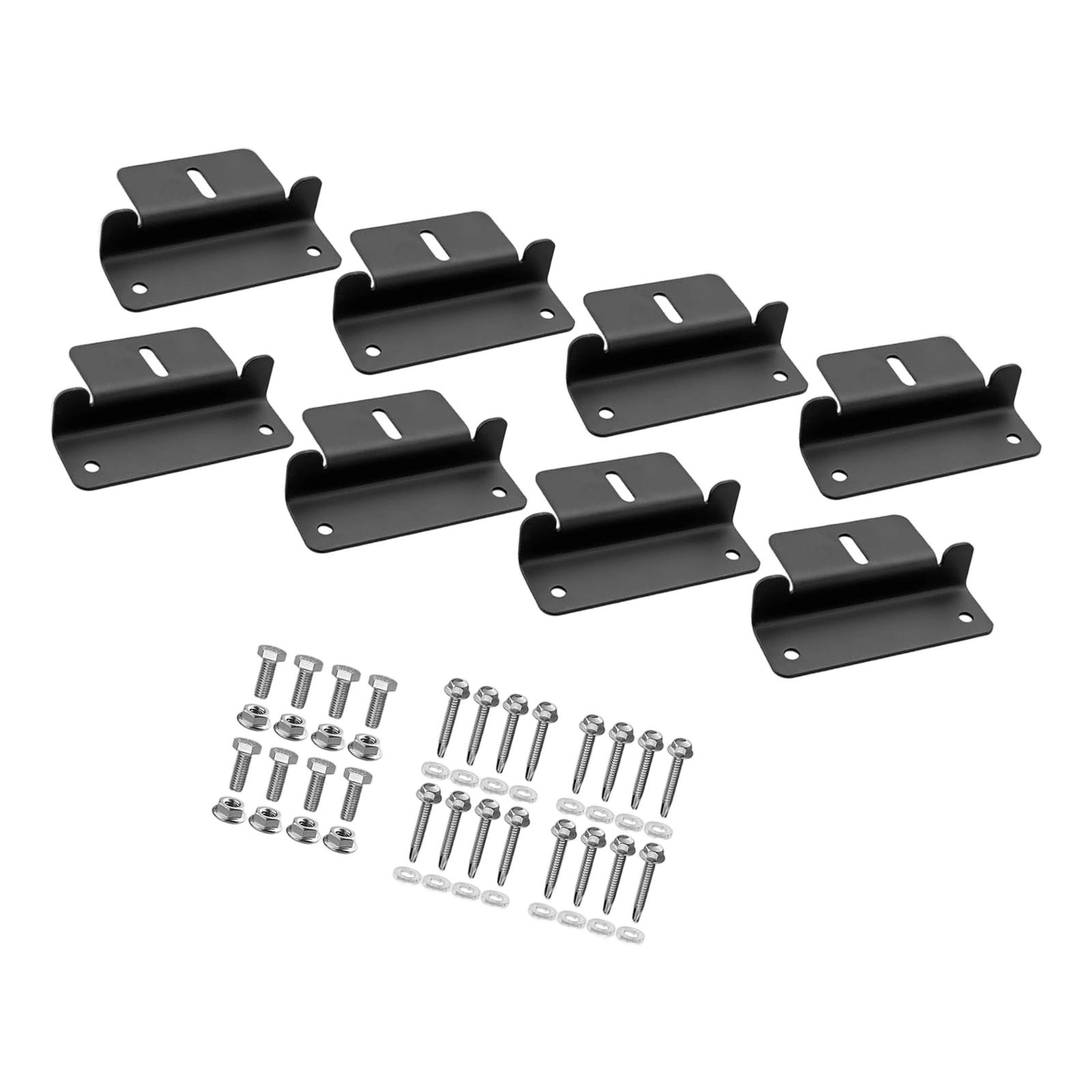 

Versatiles Solars Panel Z Brackets Set High Capacity Metal Mounts for Easy Adjustable Installation чёрный