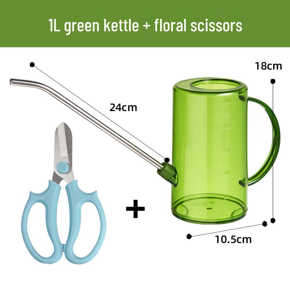 Arrosoir Transparent Grande Capacité en Acier Inoxydable avec Bec Long pour le Jardinage.