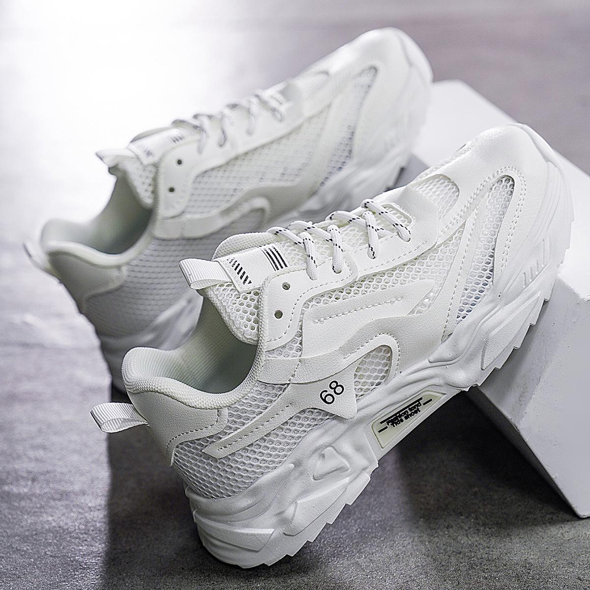 

Men s Breathable Mesh Sneakers, Casual Sports Shoes, Pvc Sole, Round Toe Design, Low-Top Style, Suitable for Spring and Summer Casual Sports Style 36