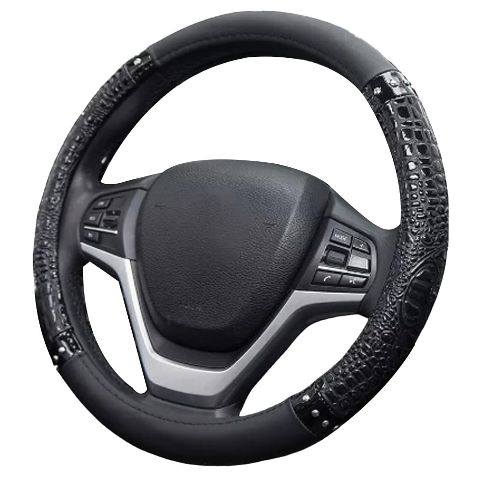 

ontto Рулевое колесо Средний Крокодил Мягкий для ПУ Легкий Обычный Универсальный для Всех Подходит для AZ Легко Круглый Форма Чехол, Противоскользящий,
