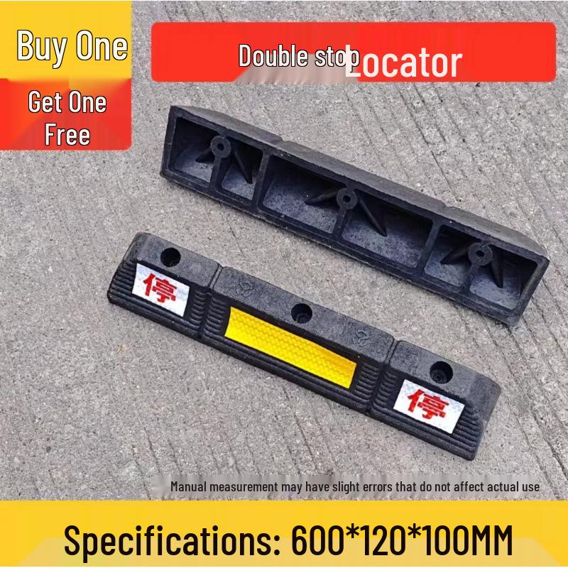 Rubber and Plastic Wheel Chock & Bollard: Car Stop, Anti-Collision Block, Curb Ramp, Parking Lot Vehicle Stopper