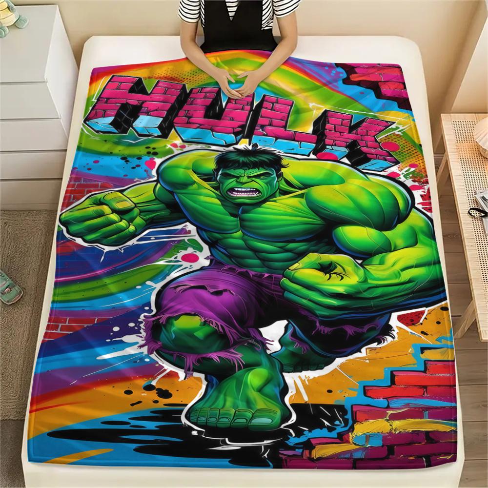 Couverture Douce en Flanelle Hulk, Imprimée pour Chambres à Coucher Canapés Lits, Convient pour Voyage Pique-nique Chaise -HYQ49