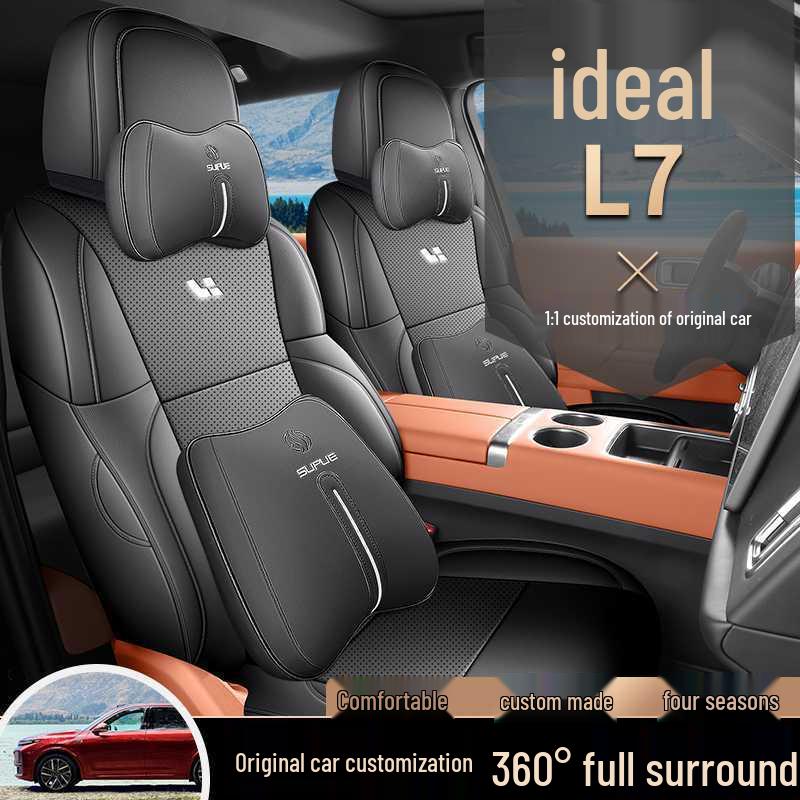Ideal L7 Perforated Leather-Style Car Seat Cover, Breathable & All-Season, Full Coverage Cushion