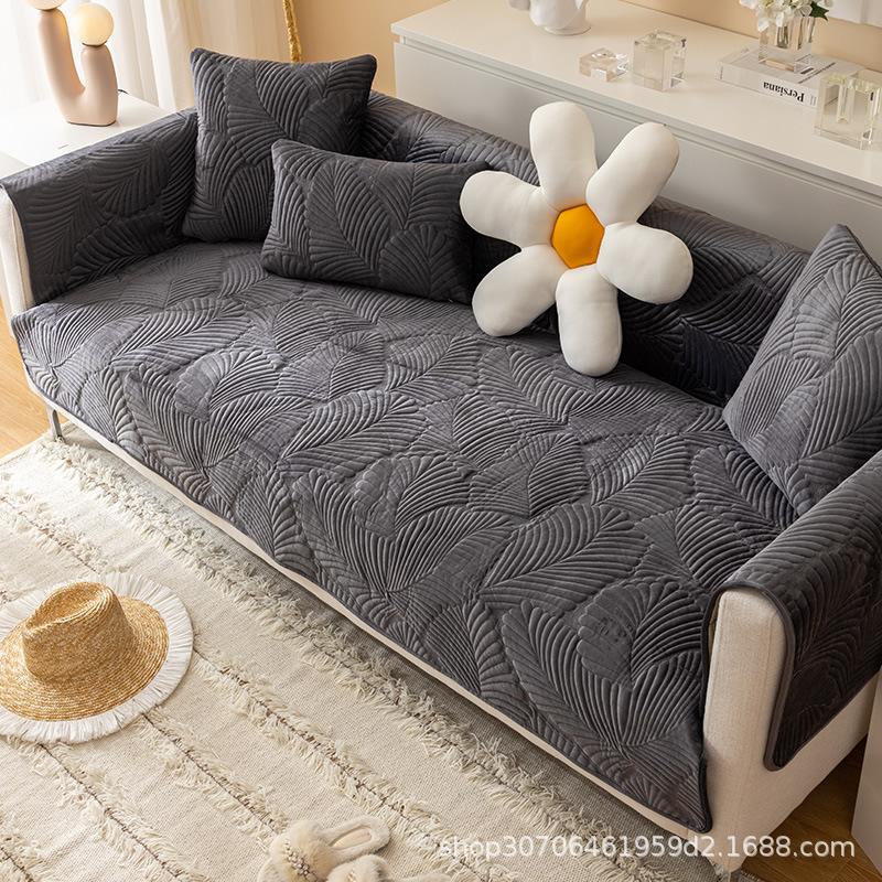 Nordic Simple Pure Cotton Sofa Cushion, Universal Cushion For All Seasons, Non-Slip, High-End Sofa Cover, Towel Cover Cloth, Seat Cushion For Winter