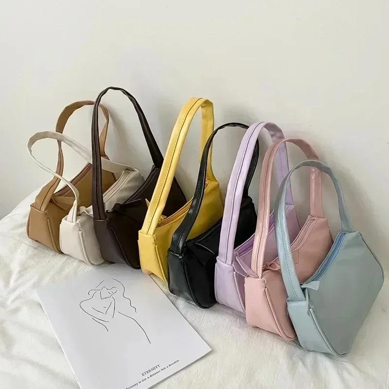 1 Pcs Shoulder Bag Trendy Underarm Handbag Versatile Niche Solid Color Mobile Phone Bag Girls' Shoulder Bag Handbag