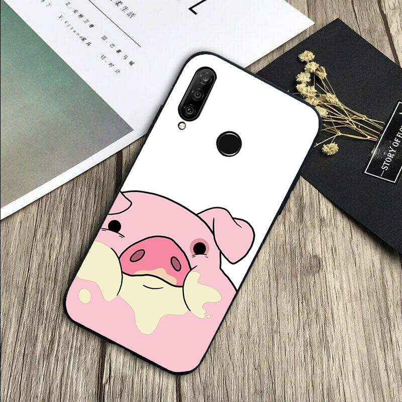 Cute PINK Kawai Pig For Huawei Nova Y72 Y73 Y90 Y70 Y60 Y91 Y61 12s 12i 11i 8i 9 10 SE P40 Lite P60 P30 Pro Case