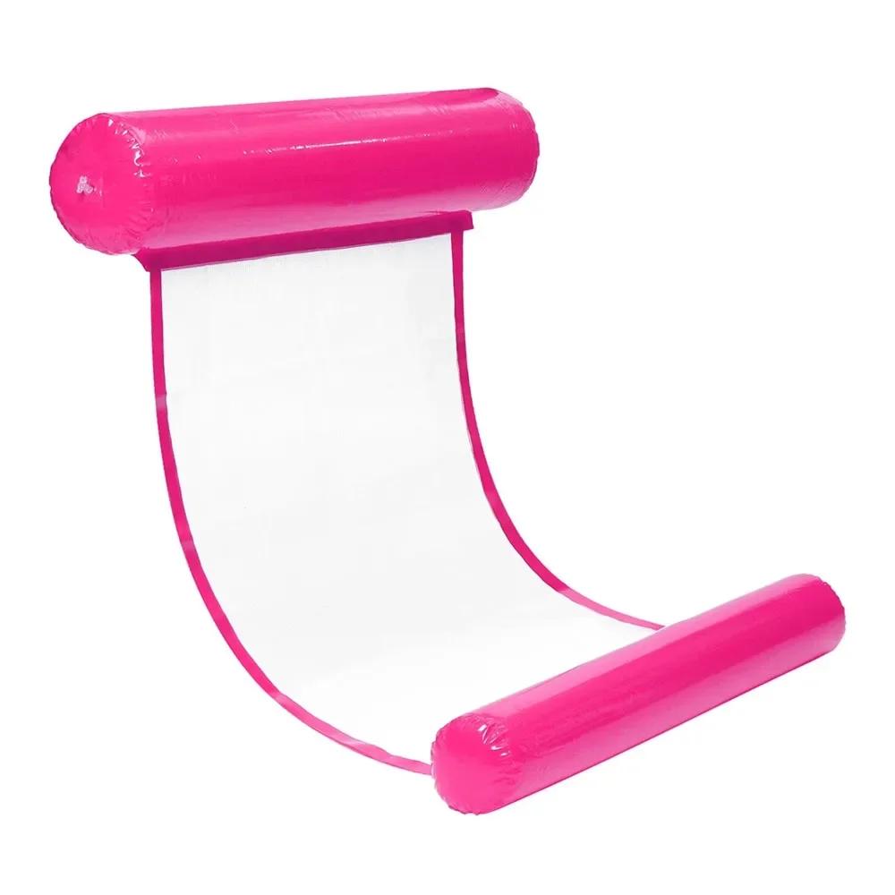 

130x73cm Inflatable Floating Water Hammock Air Mattress Swimming Hammock Boat Pool Chair Summer Seat Lounge Bed Max Load 200kg розовый