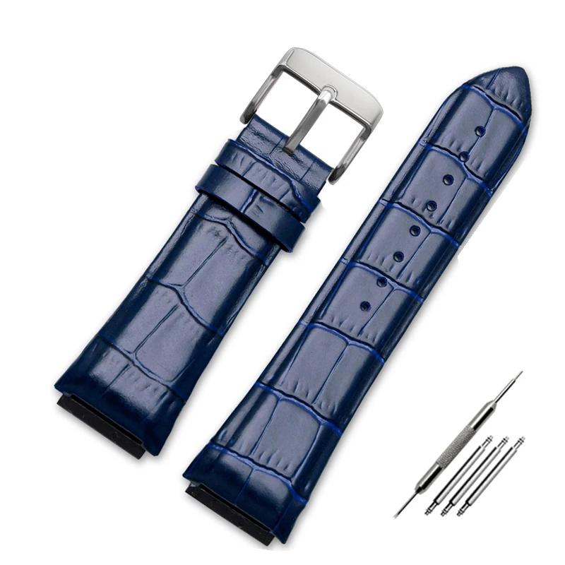 

Классический 22 мм синий ремешок из натуральной кожи для часов GUESS W0040G3 W0247G3 W0040G7 Series Cowhide Watchband мужской браслет 22mm