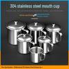 Thickened 304 Stainless Steel Drinking Cup with Lid for Kindergarten Students - Multiple Sizes Available