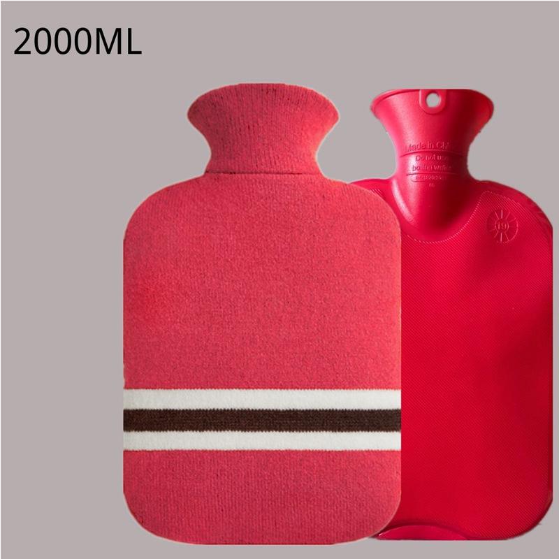 Transparent PVC Hot Water Bottle, Portable Stomach Warmer, Large Size, Plush Fabric, Cute Design, Ideal for Students.