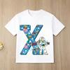 New Toy Story Alphabet A-Z Children's Pure Cotton Short-Sleeved Cartoon Printed Boys' Sportswear Casual Shirt Summer T-Shirt