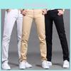 Casual Pants For Men Cotton Blend With Zipper Fly And Pocket Detail For Daily Wear