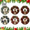 Anfängerfreundlicher Poke-Kranz DIY Weihnachts-Kunstset, 3D Stoff-Weihnachtsmann Schneemann Rentier Set Baum Set, Feiertags-Haustür-Dekoration Bastelset
