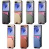 2 in 1 Detachable Vertical Card Solt Wallet Leather Case For Samsung Galaxy Z Flip 7 FE 6 5 Cowboy Magnetic For Magsafe Cover