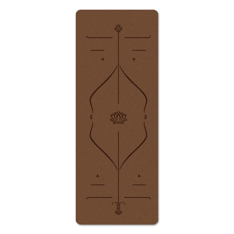 Widened 80cm Non-Slip Frosted Yoga Mat with Coconut Shell, Natural Rubber, & PU for Home Fitness - Thick Pad for Women