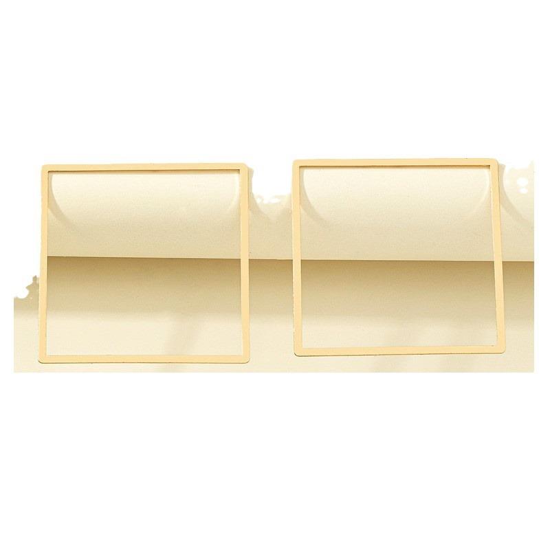 Ins Jewelry E-Commerce 1 Pair Of Simple Metal Oversized Rectangular Frame Earrings Geometric Quadrilateral