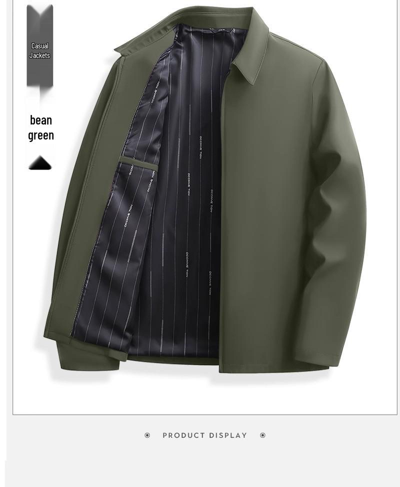 Men's Spring-Autumn Casual Jacket - Mid-aged & Elderly High-end Business Coat