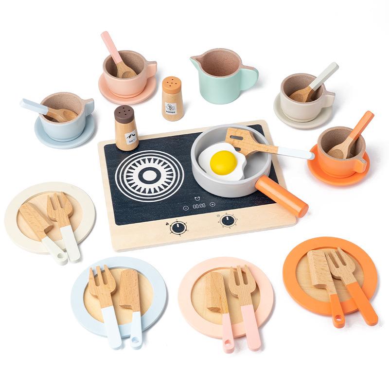 

Children s Wooden Afternoon Tea Pretend Play Kitchen Toy Set