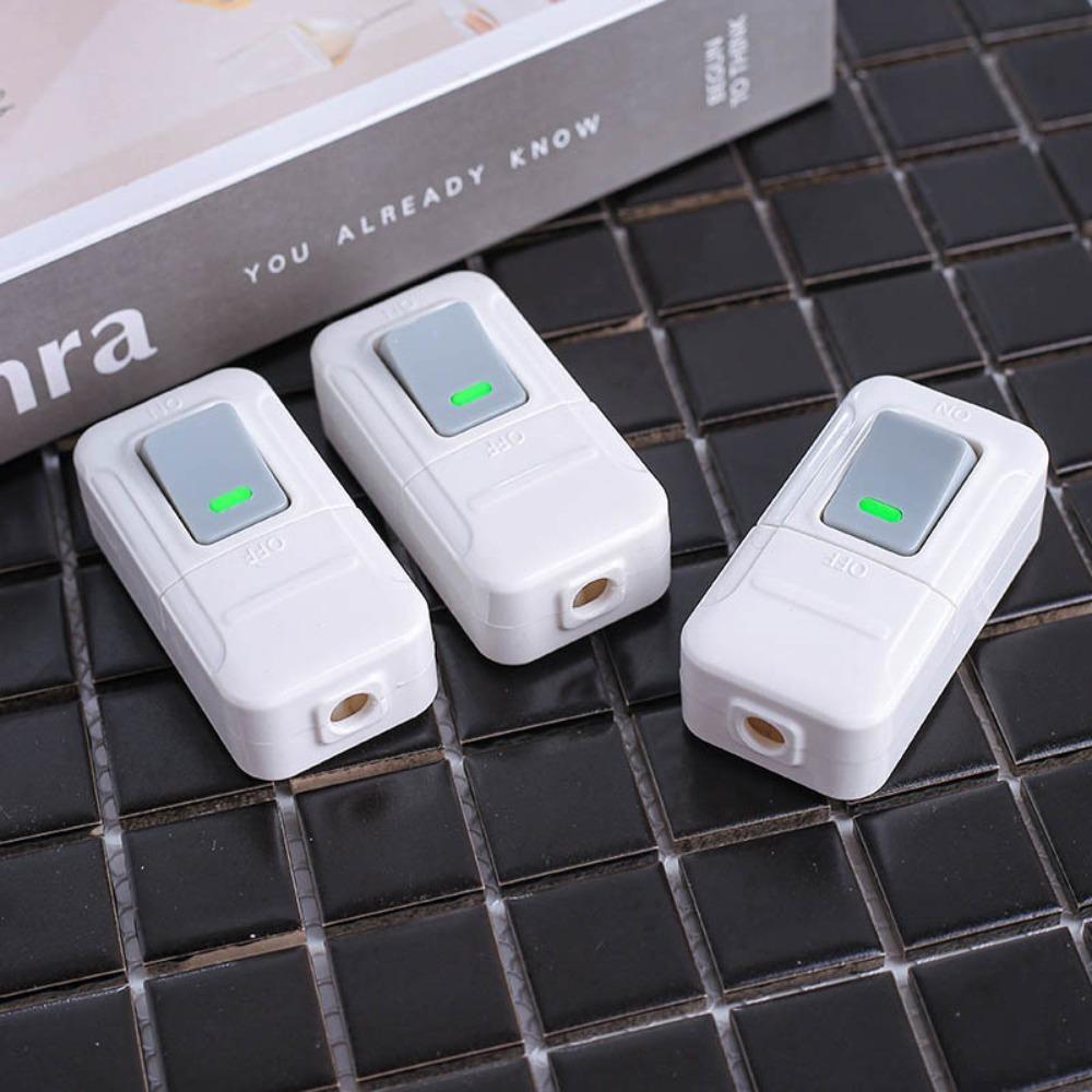 Plastic Wiring Switch White Small Rocker Button Inline on/Off Push Button Switch  Home