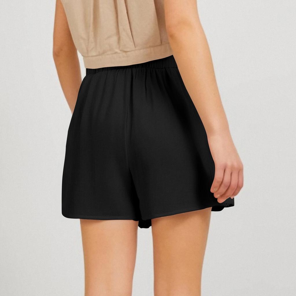 Shorts For Women Color Casual Summer Drawstring Beach Loose Pocket Shorts