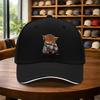 Cute Highland Cow Scarf Print Baseball Cap Adjustable Snapback Hat Unisex Casual Sport Cap