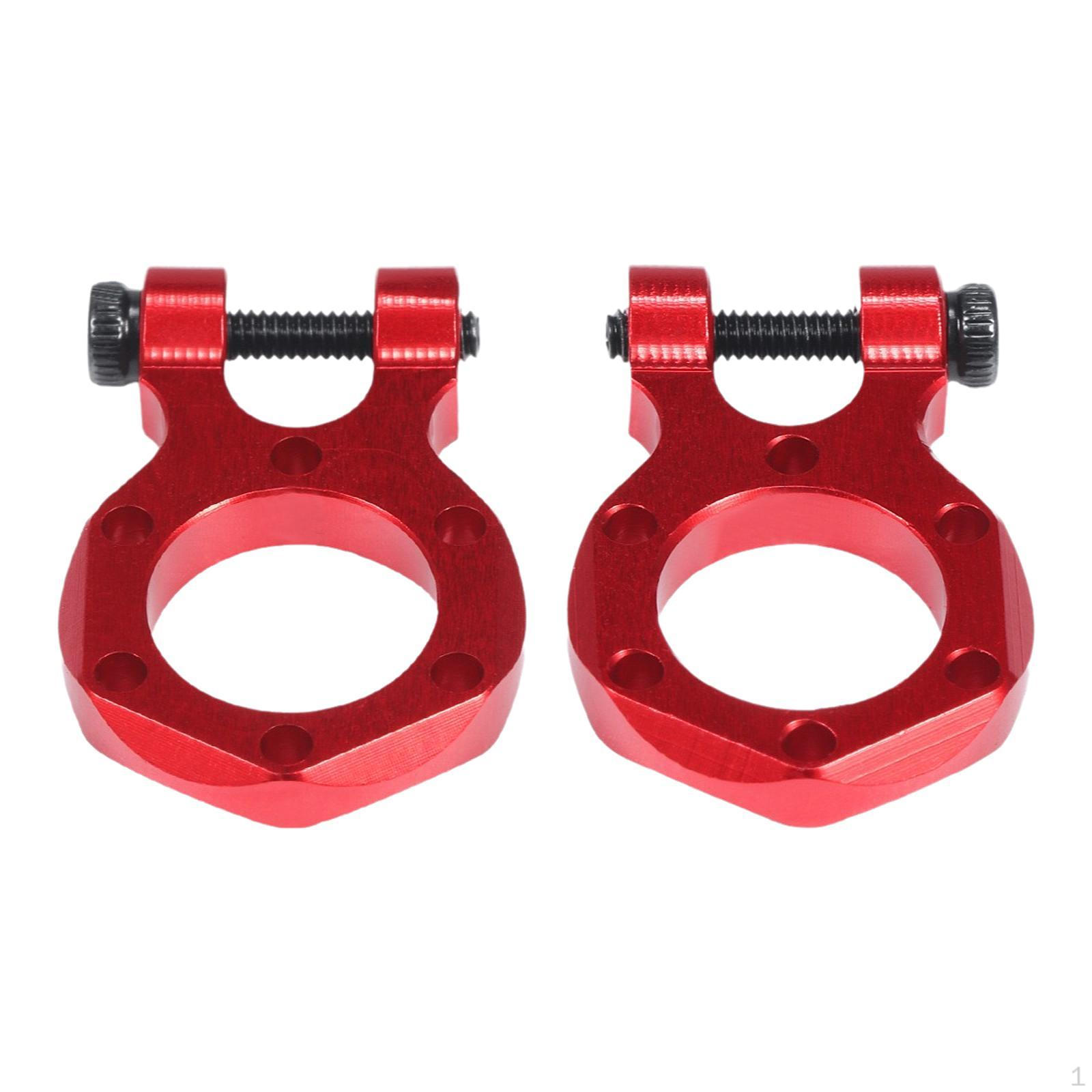

2 Pieces RC Car Tow Hook Horseshoe Buckle Aluminum Alloy for 1/10 Scale Crawler Truck Upgrade червоний
