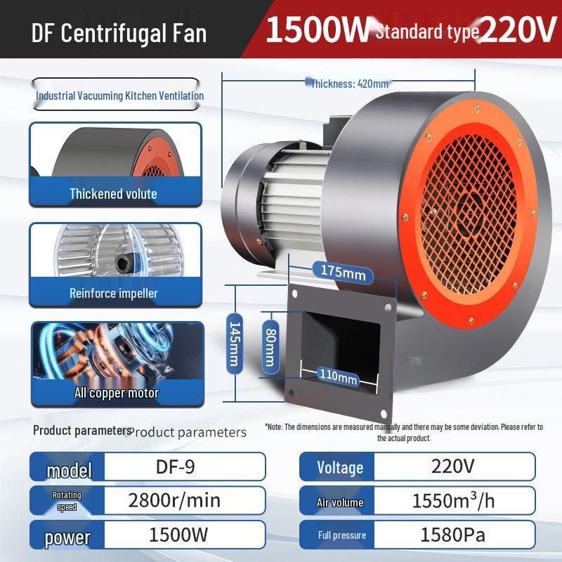 

Jinglian Industrial Centrifugal Dust Collector Fan CN plug (adapter included)