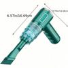 Small Handheld Vacuum Cleaner, Portable Wireless Vacuum Cleaner, Mini Handheld Vacuum Cleaner With Brush Head, Long Suction Nozzle, Dual Filters,